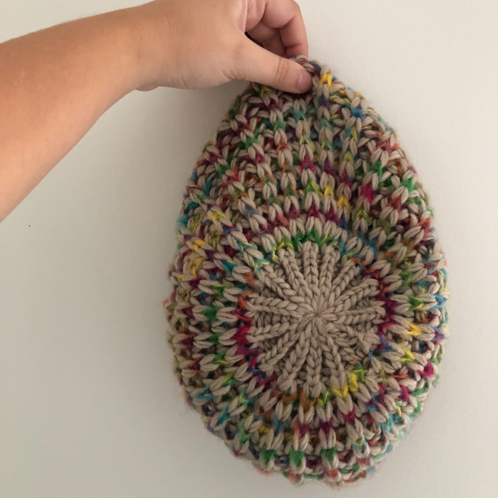 Slouchy Colorful Knit Winter Hat / Beanie